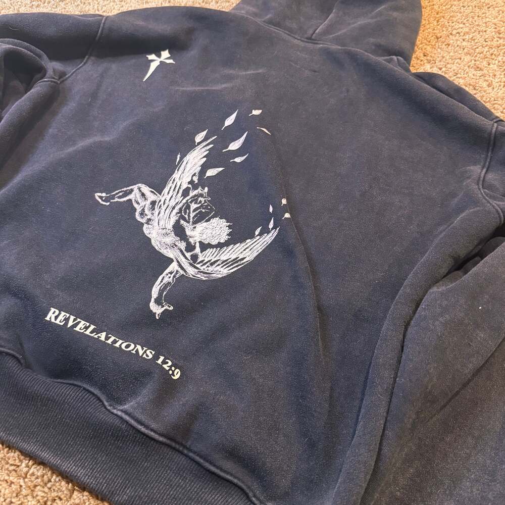 Icarus Grey Vintage wash hoodie